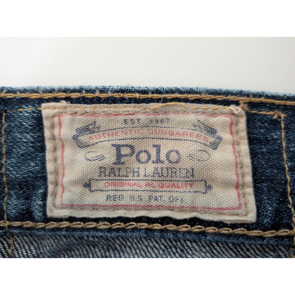 Polo Ralph Lauren Women's Patchwork Denim Skirt Size 8 Distressed Jean Vintage - Picture 4 of 8